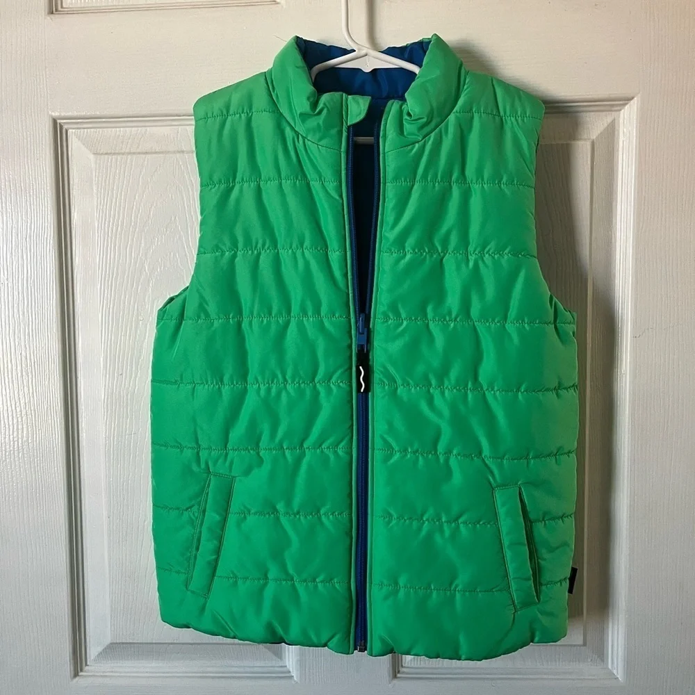 Green and blue reversible Puffer Vest